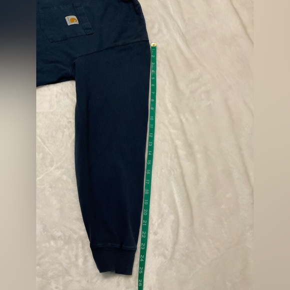 Carhartt Men's Original Long Sleeve Tee - Dusty Navy XL - Picture 7 of 7